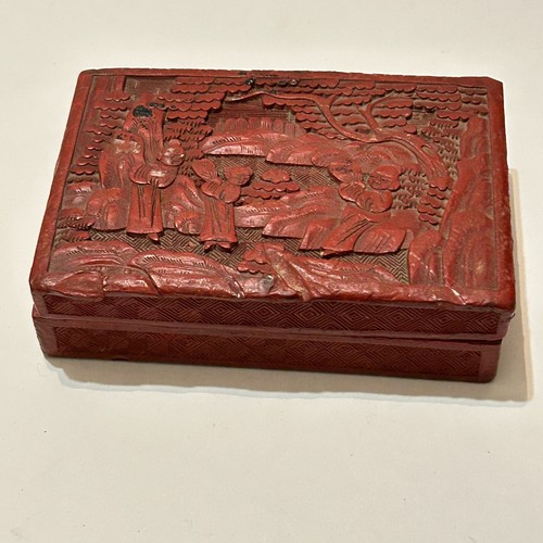 Antique chinese cinnabar - chinese,